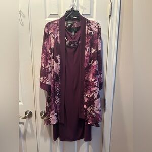 R&M Richards Plum Ensemble with Floral Accents